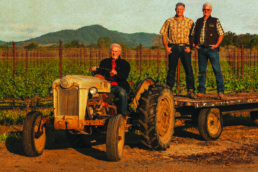 Picture of men on a tractor